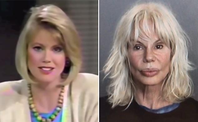 News reporter Bree Walker 20 years apart. Picture on right show's walker's mug shot after a DUI arrest in Los Angeles on February 21st, 2014