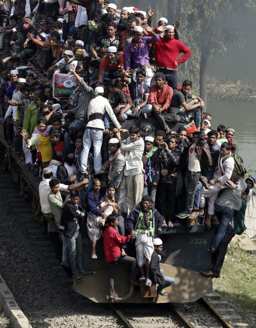 Just another train ride in Bangladesh