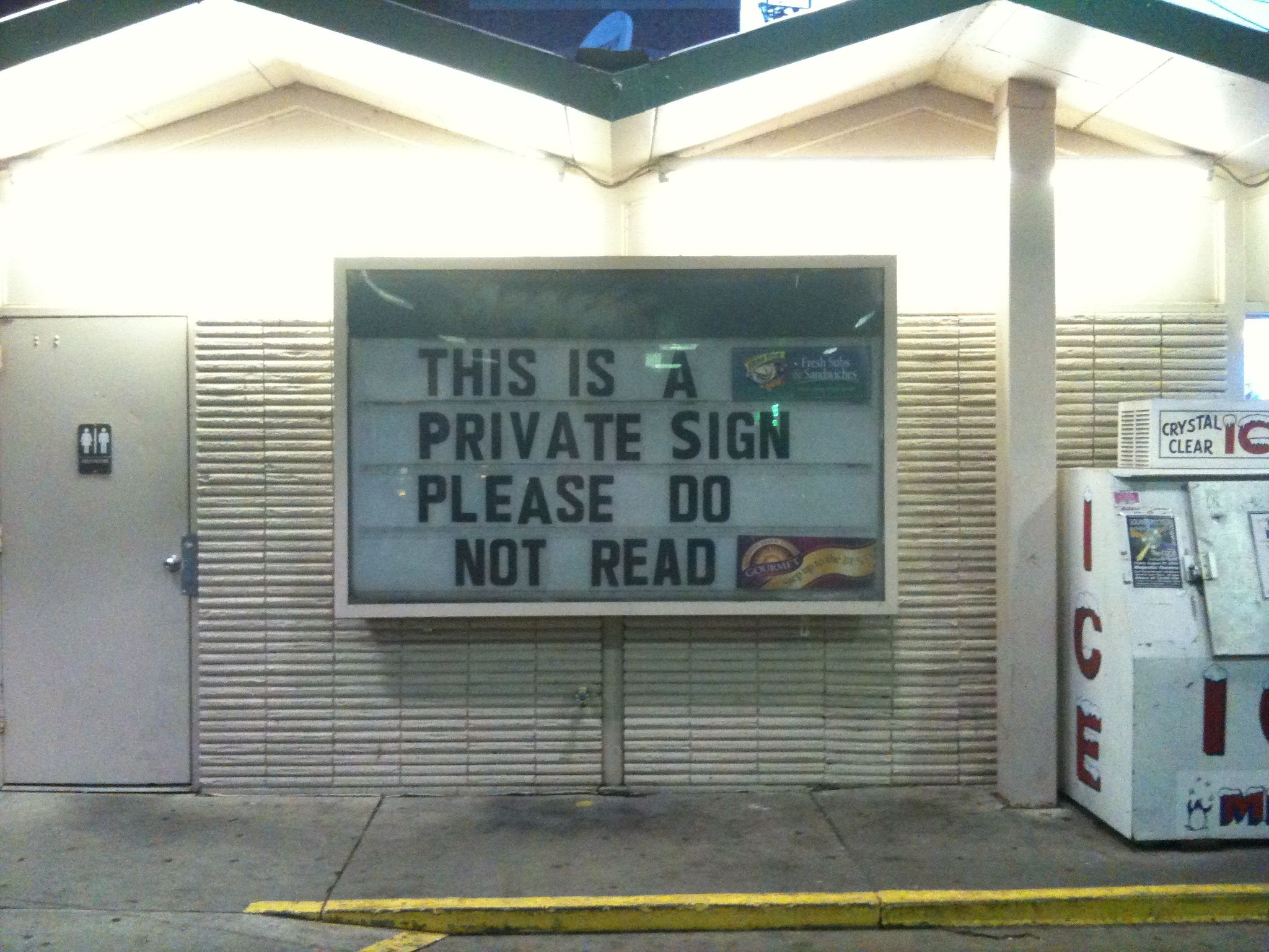 funny shop signs - Crystal This Is A Private Sign Please Do Not Read E