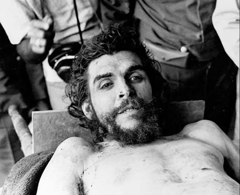 The dead body of Che Guevara executed by the Bolivians on Oct. 9, 1967
