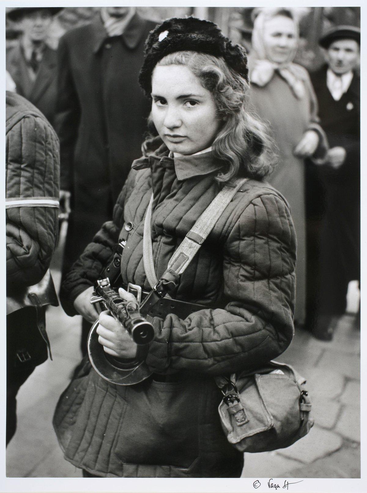 15 Year Old Erika Kornelia Szeles a Hungarian Resistance member who fought against the Soviets during the 1956 revolution