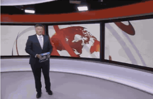 The newsreader who picked up a pack of paper instead of his iPad.