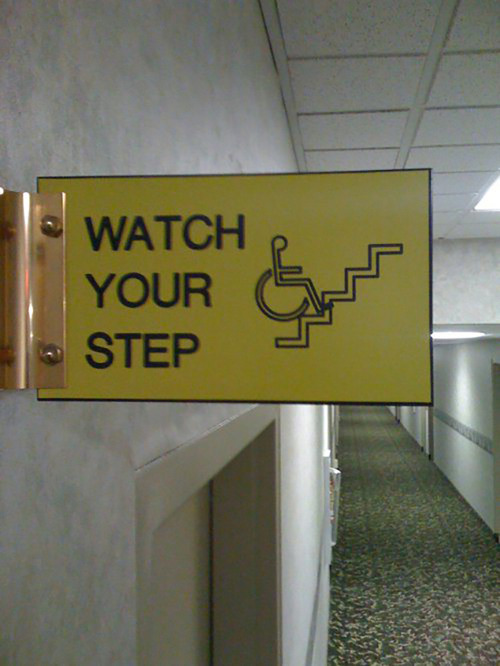 accessibility fail - Watch 2 s Your Step