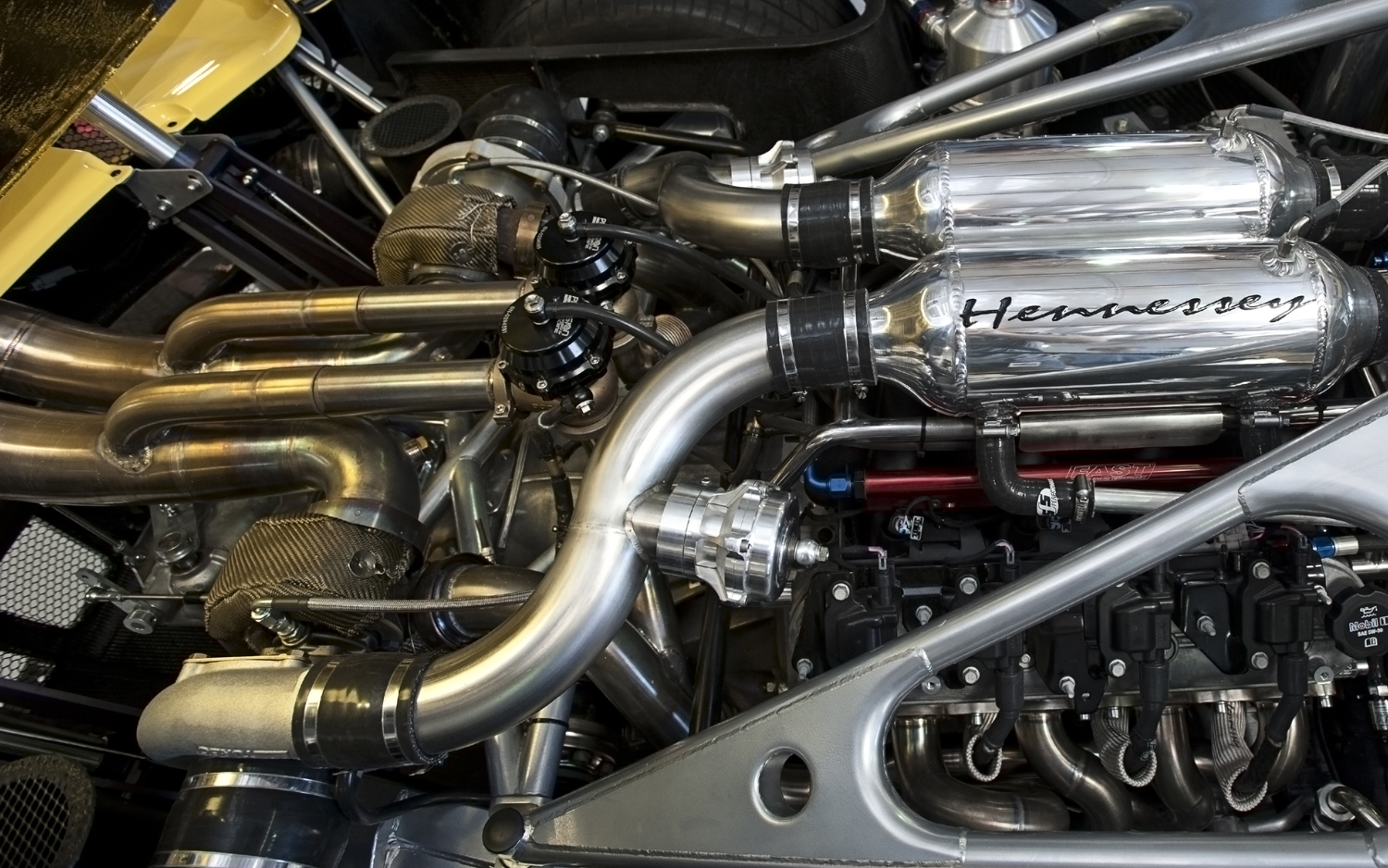 World's Fastest Production Cart- Hennessey Venom GT Engine. 1244 bhp at 6600 rpm 0-60mph 2.7 Seconds
