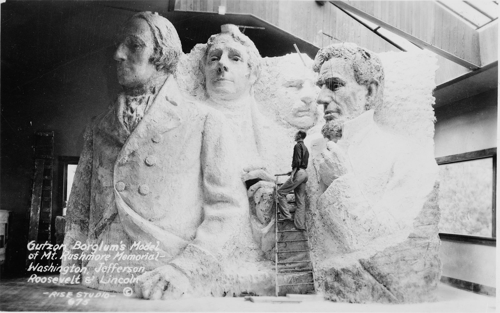 This is what Mount Rushmore was supposed to look like if they hadn't run out of funding in 1941