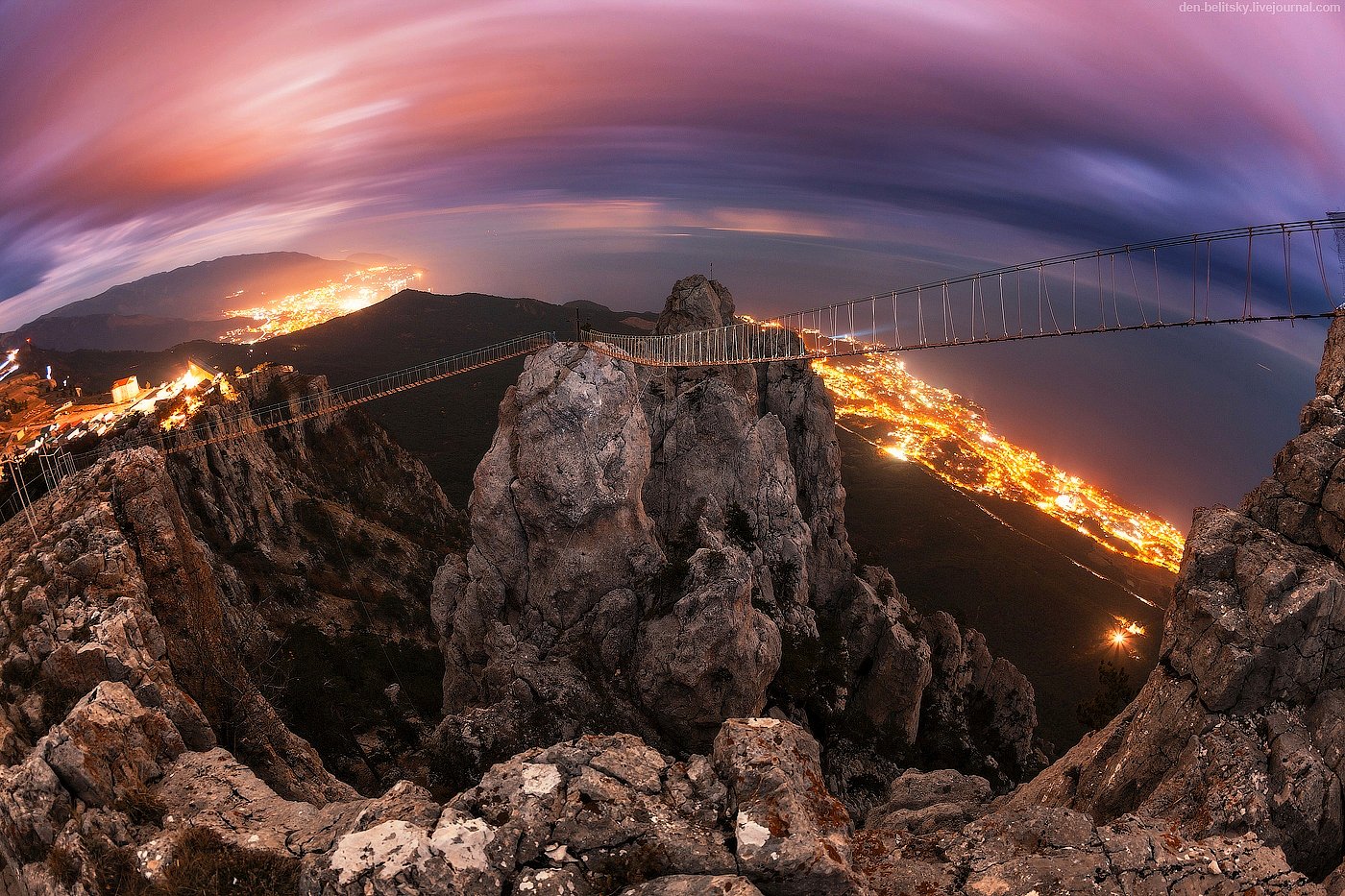 Mount Ai-Petry at night  Crimea, Ukraine
