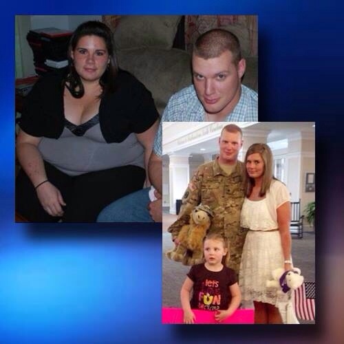 Army wife surprises husband by losing over 100 pounds while he was deployed in Afghanistan