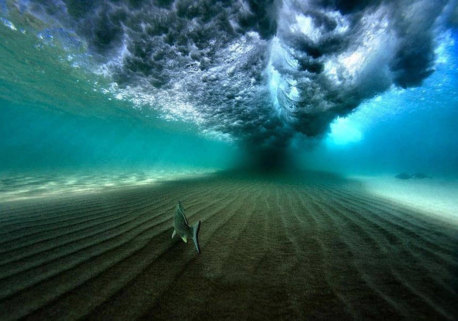 Rolling Wave Underwater