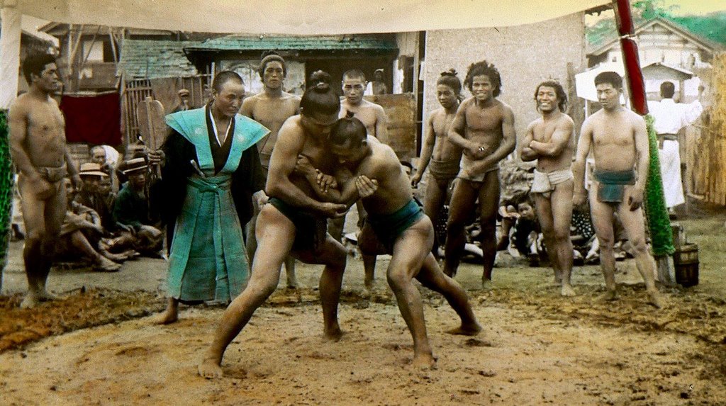 Sumo Wrestling, Japan, ca. 1898