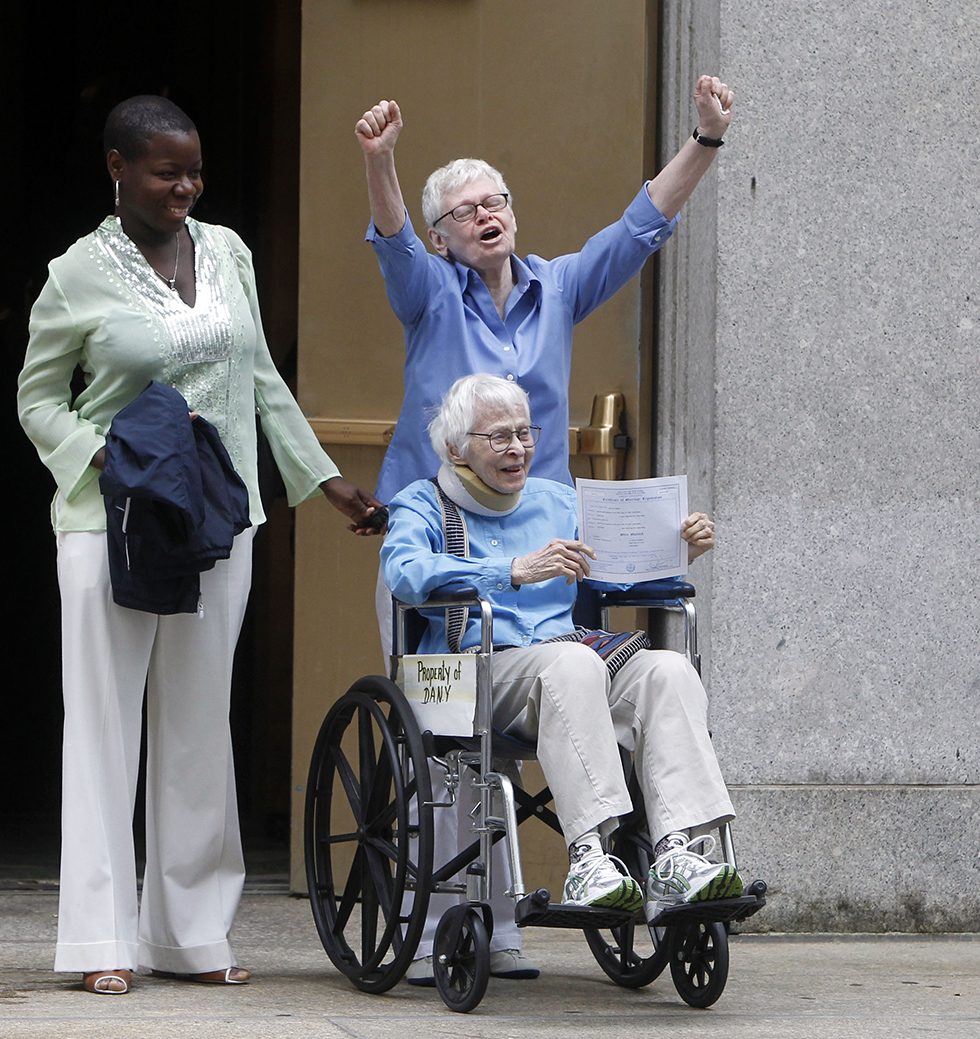 Phyllis Siegel, 76, and Connie Kopelov, 84, are finally able to get married in New York. In the past decade, 17 US States, alongside 15 countries have legalized gay marriage.