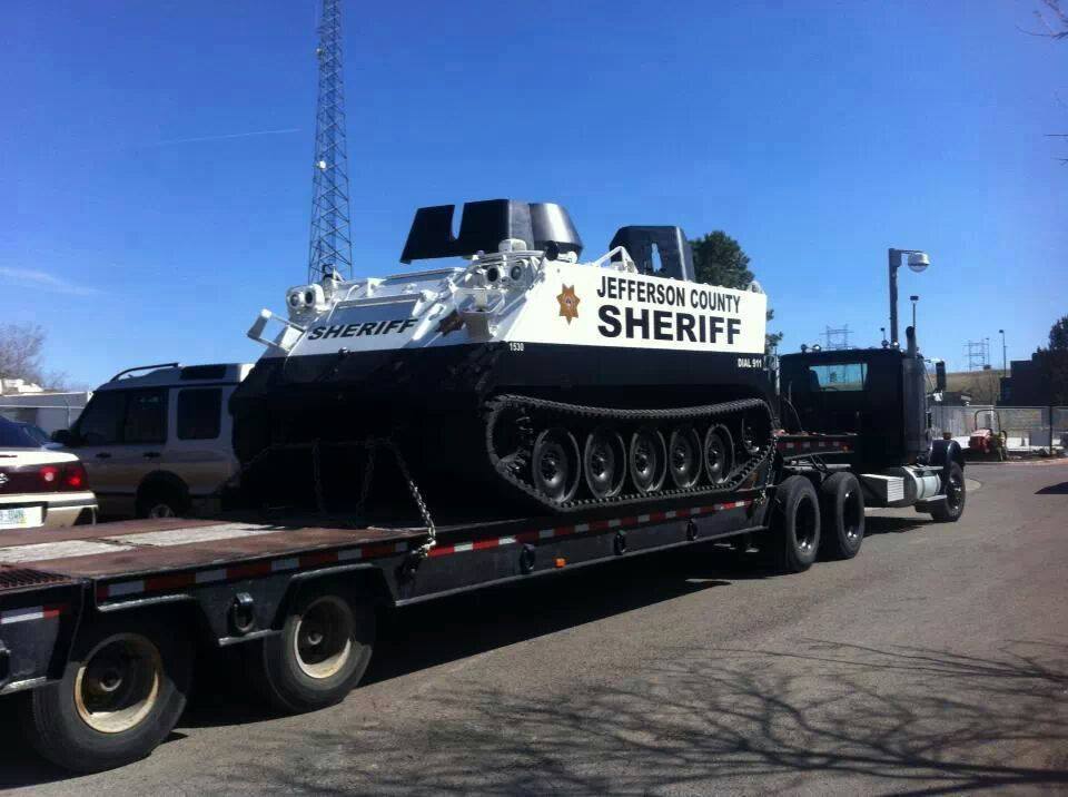 So this thing rolled into Colorado today "Weapons of war do not belong on our streets"  Obama