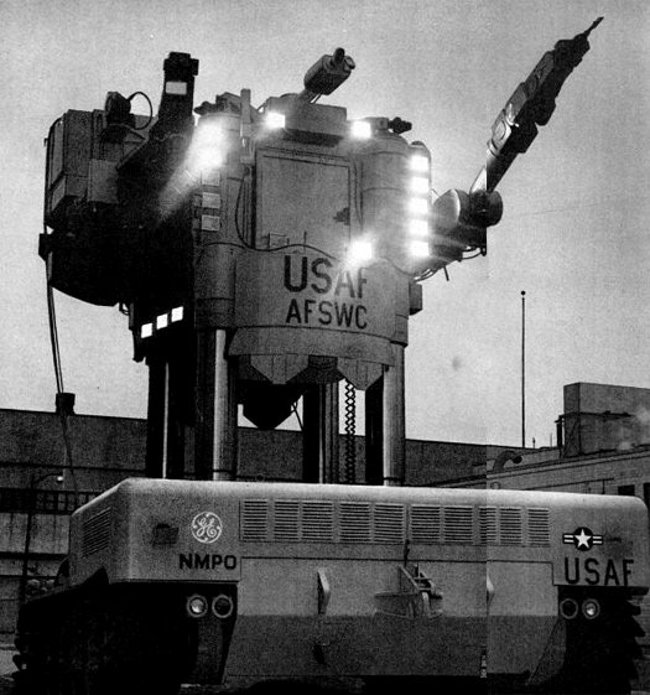 The real Metal Gear- "The Beetle", weighing 170,000 pounds, purchased for 1.5 million dollars by the USAF in 1962, was the first robot designed for fighting in irradiated areas.