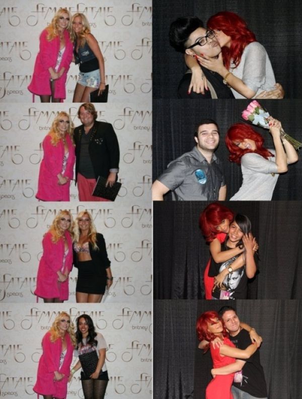 The difference between taking a picture with Britney Spears and Rhianna. When it comes to fans. Clearly Rhianna can't be beat.