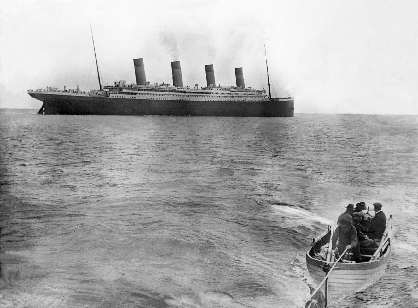 The last photo of the Titanic afloat.