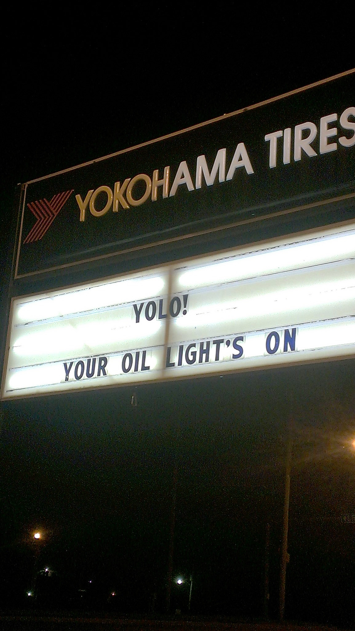 display device - Yokohama Tires Yolo! Your Oil Light'S On