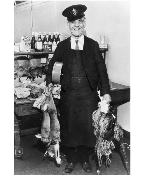 In London Post Office rules stated that game, including rabbits, could be posted with nothing but a neck label as long as "no liquid is likely to exude", 1938
