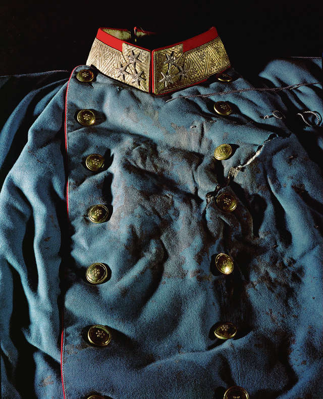 The bloodstained coat of the Archduke Franz Ferdinand, whose assassination's 100th Anniversary is today.