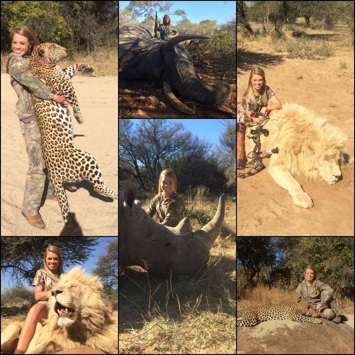 Texas cheerleader turned hunting enthusiast is taking heat for these photos put up on Facebook.
