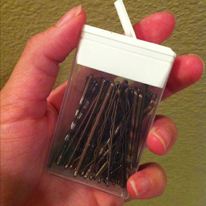 Keep hair clips tidy with an empty Tic Tac container.