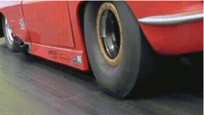 drag race tire slow motion