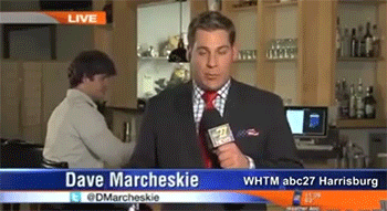 photobomb you are fucked gif - Live Dave Marcheskie E DMarcheskie Whtm abc27 Harrisburg