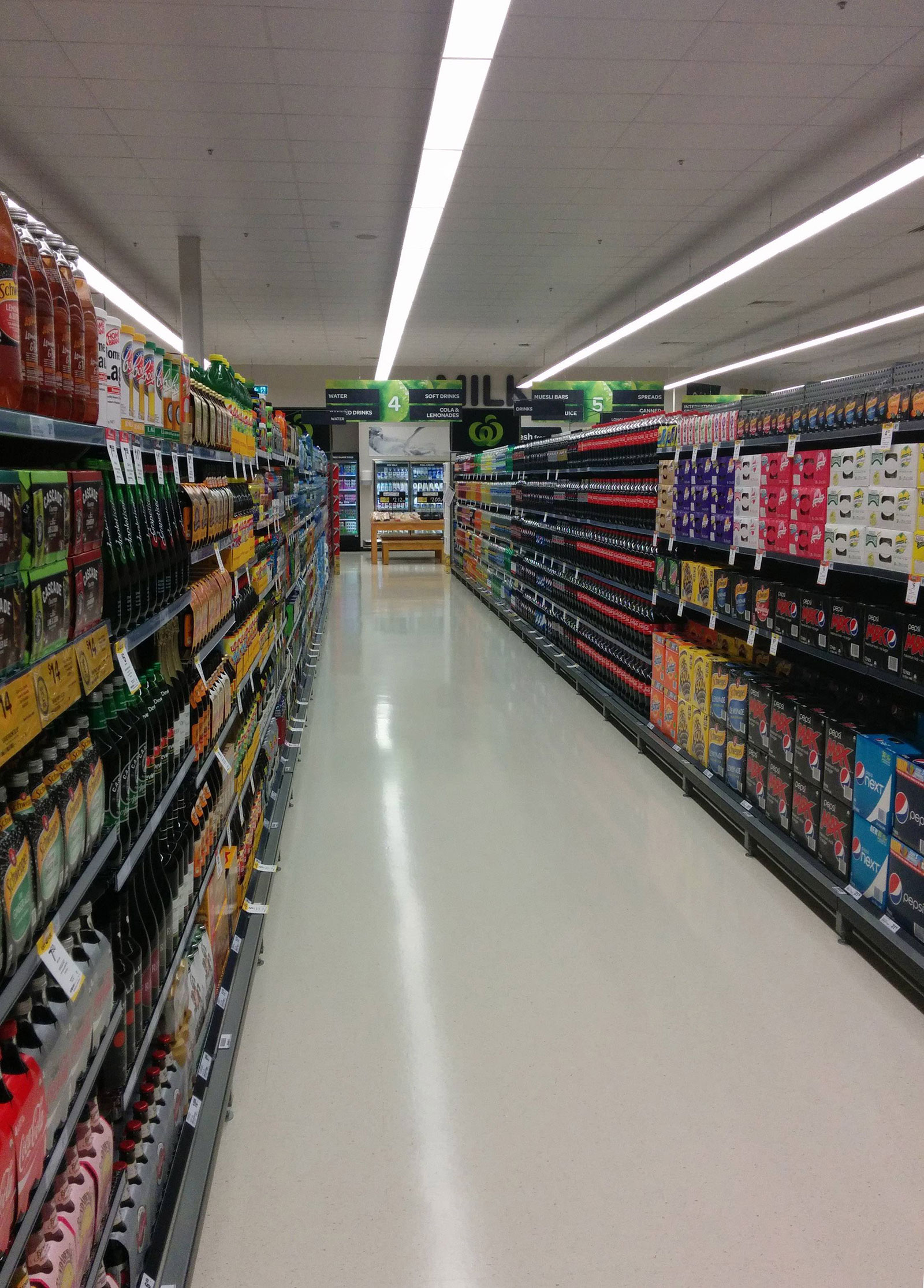 An exquisite grocery aisle.