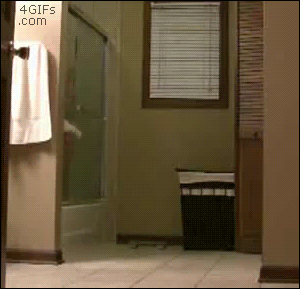 falling in the shower gif