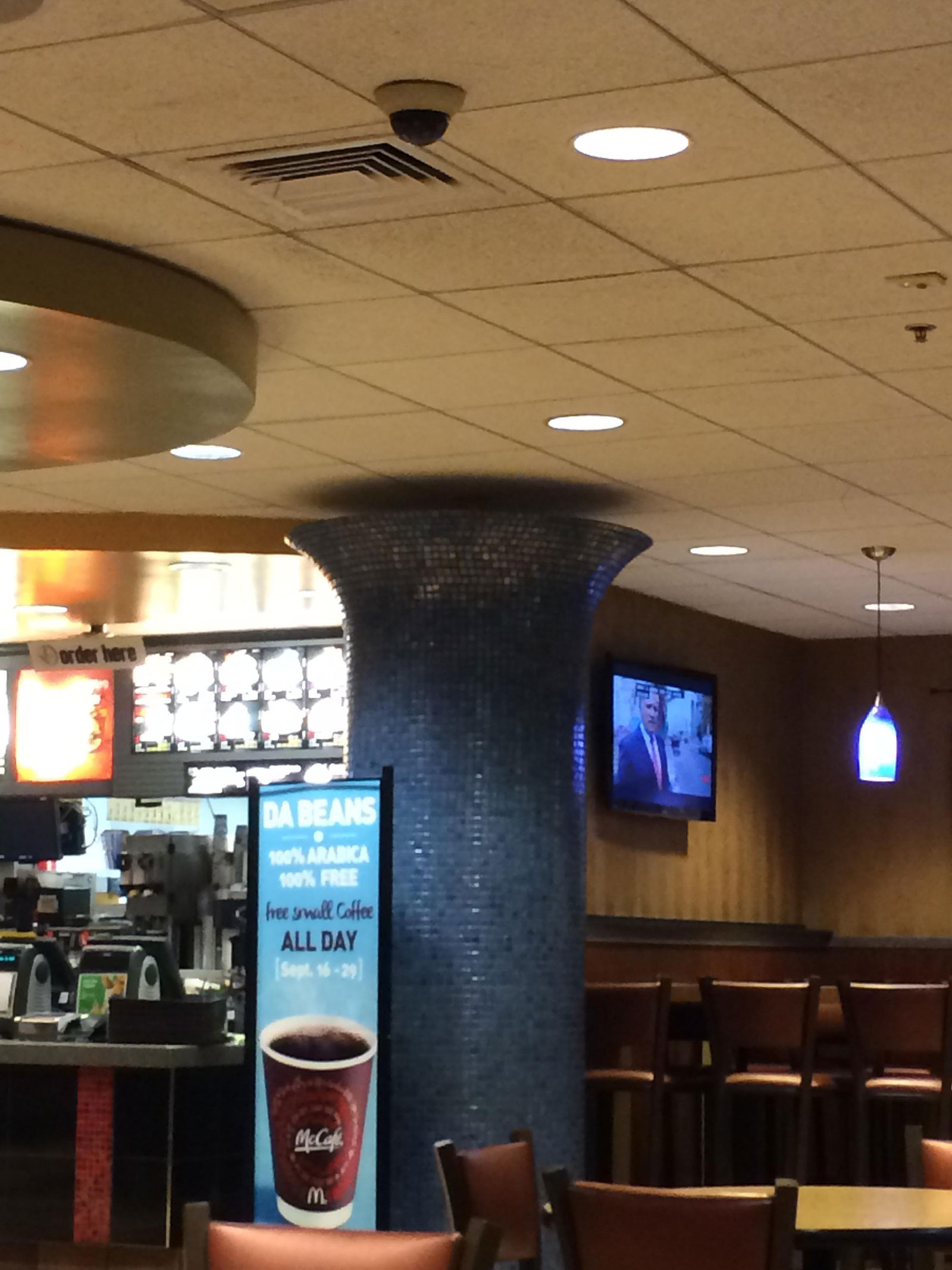 This pillar that doesn't even reach the ceiling