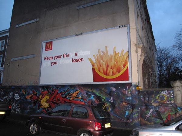 creative vandalism - Keep your frie 5 loser.