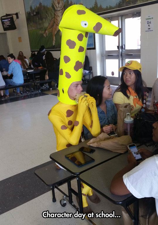 meanwhile at school - Character day at school...