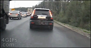 Pass other cars on the shoulder