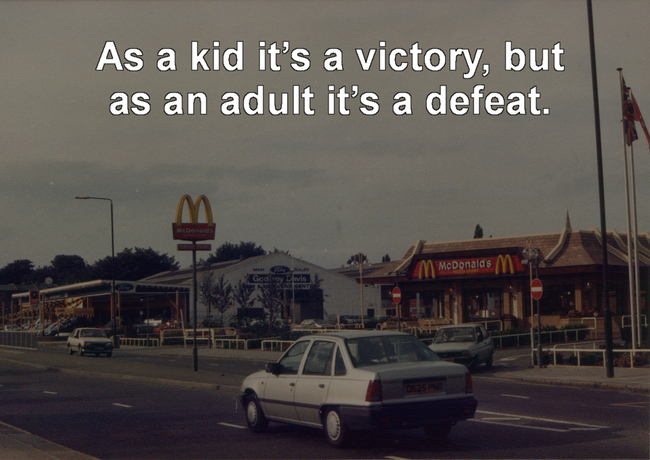 neasden 1990s - As a kid it's a victory, but as an adult it's a defeat. m McDonald's