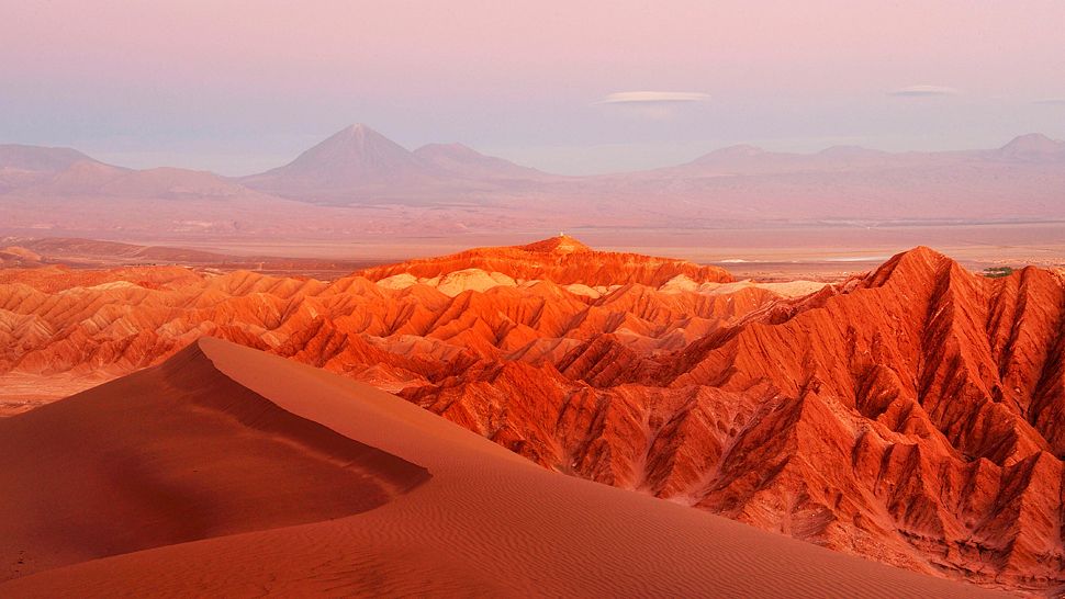 THE DRIEST SPOT ON EARTH- The 600 miles of South America's Atacama desert is the driest place on Earth, no contest. The Desert sees an average of 4 inches of rain every thousand years. Yes, you read that right.