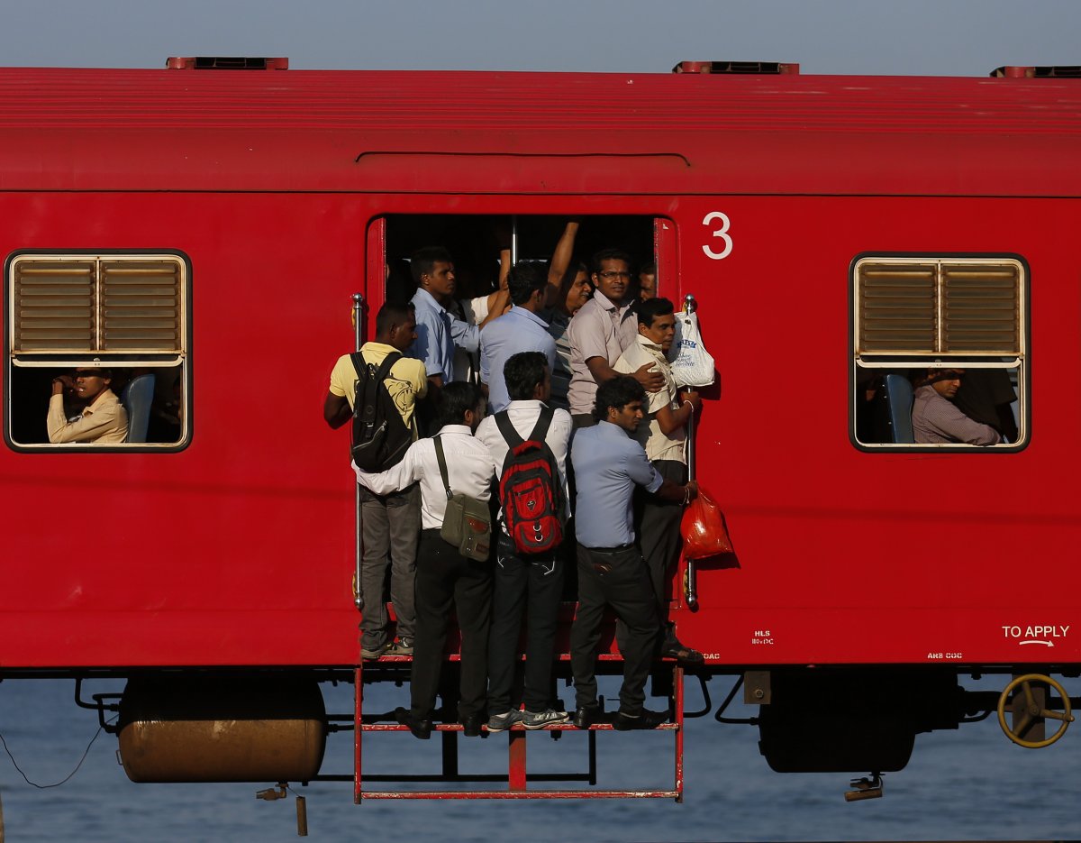 Getting on the train in Colombo, Sri Lanka's largest city, requires some patience.