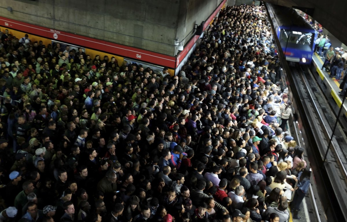 Sao Paulo is home to some of the world's biggest traffic jams, and its subway stations are a bit overcrowded.