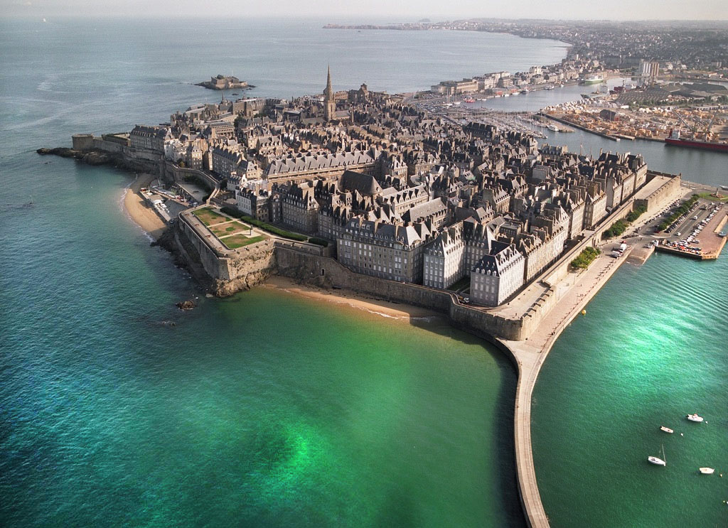 The walled city of Saint-Malo in France.