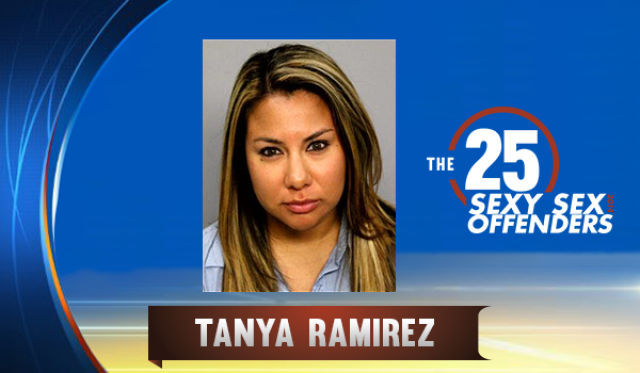 Tanya Ramirez, teacher at King High School, Corpus Christi, TX. This 30-year-old is accused of making a sex tape with a teenage boy who "was driven to the teacher's house at two in the morning by a friend after a series of 300+ texts." The video circulated among students and was eventually seen by a parent who reported it to the school's principal. She's pleaded not guilty, but there's reportedly a tattoo that gives the prosecution a strong case.