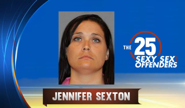 Jennifer Sexton, English teacher at Hollis Middle School, Hollis, OK. According to the charges filed against this 29-year-old teacher, she was really crazy for her 15-year-old student lover. She even followed him for 650 miles during a summer break to have sex with him in a Mississippi motel room.