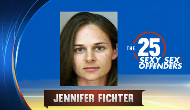 Jennifer Fichter, English teacher at multiple schools in Lakeland, FL. Things got complicated in Jennifer Fichter's pending court case, since more male students kept showing up as charges against her mounted. She's still awaiting trial now that things have topped out with three male students having come forward--all of whom are between the ages of 16 and 17. There are now 34 separate criminal charges.