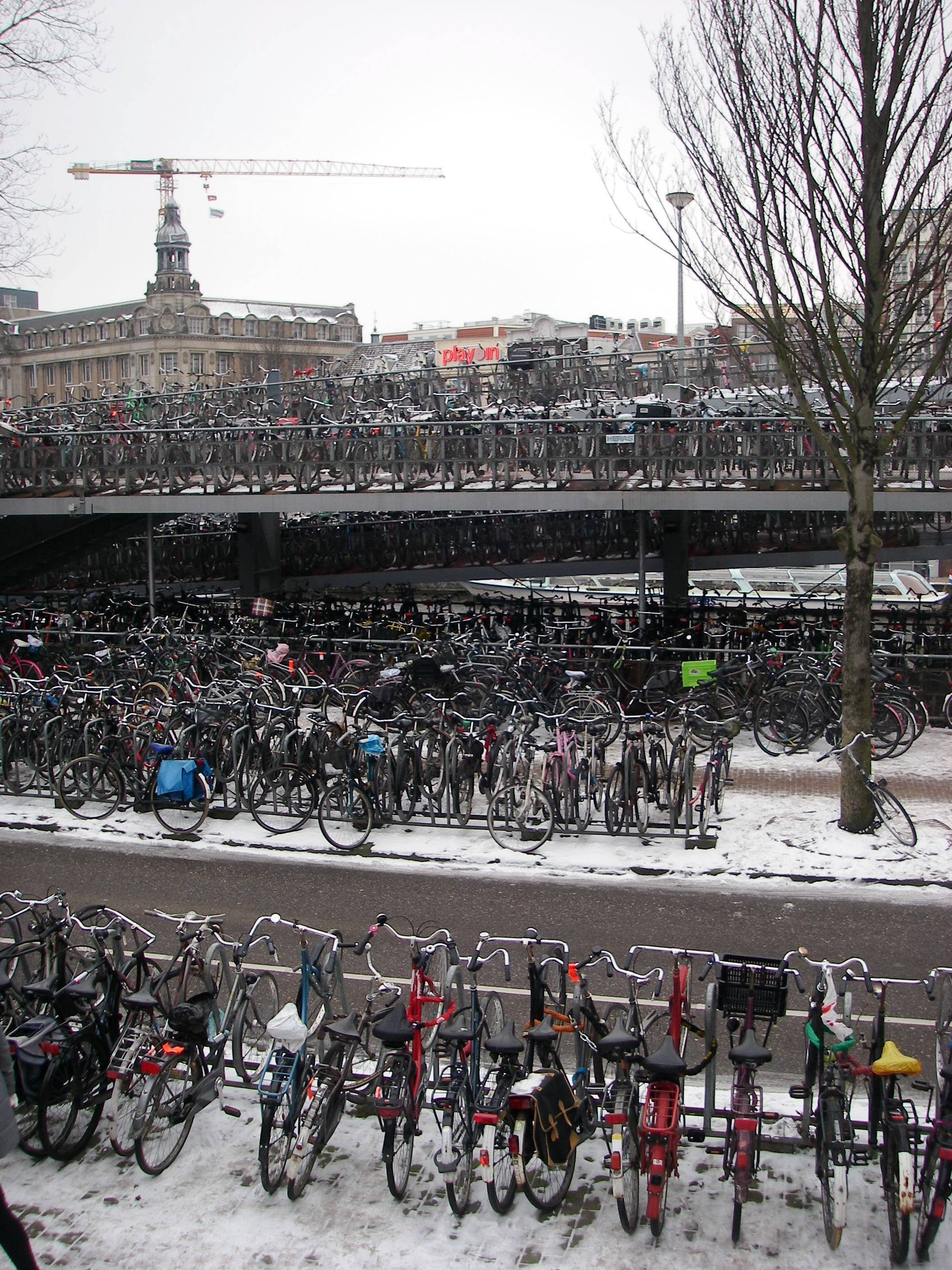 The average parking lot in The Netherlands.