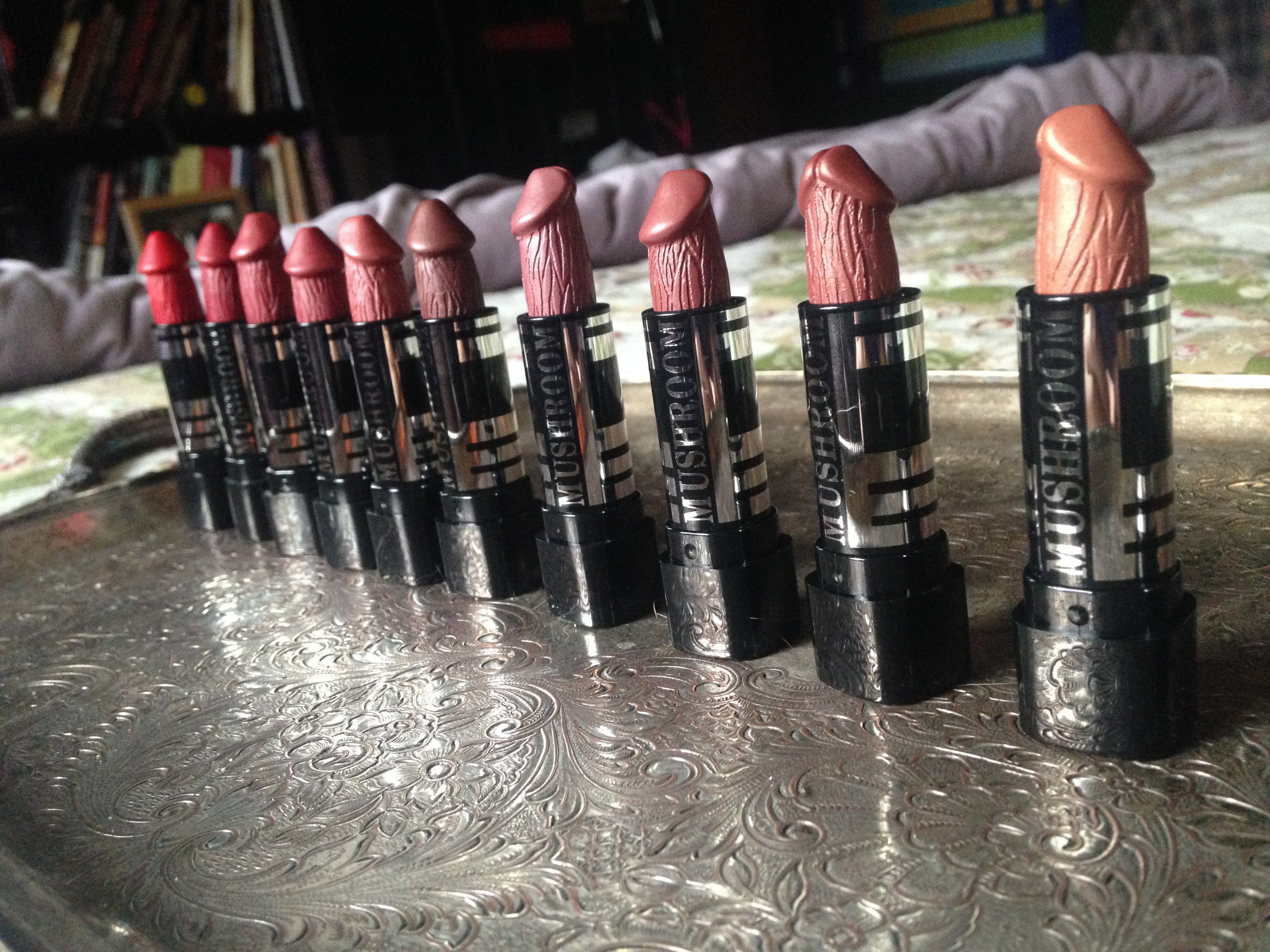 Very questionable lipsticks.