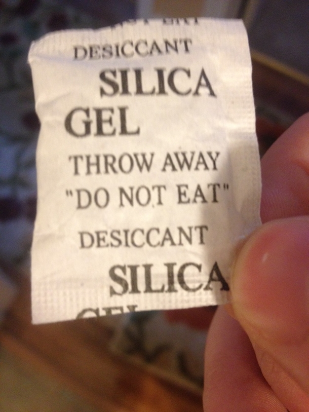 desiccant silica gel - Desiccant Silica Gel Throw Away "Do Not Eat" Desiccant Silica
