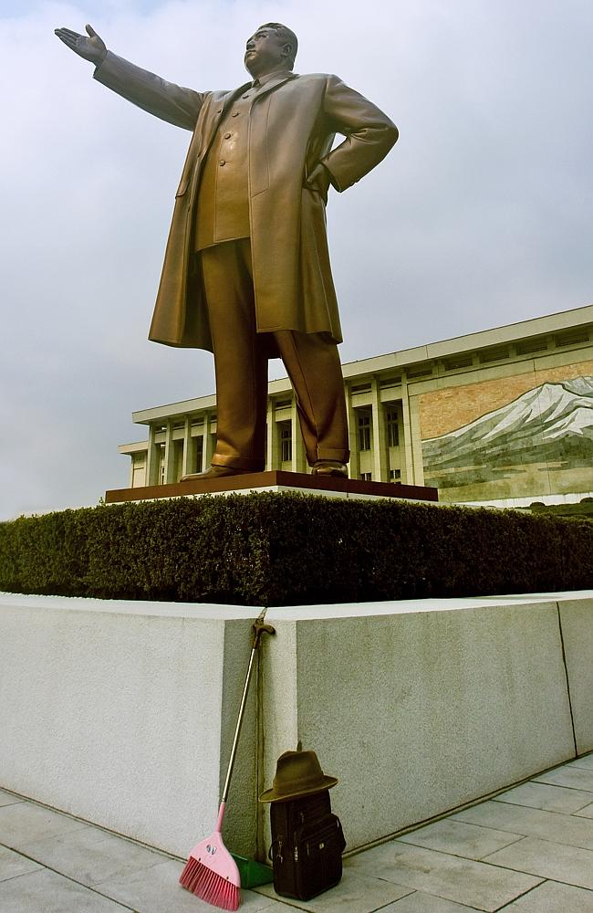 Brooms are never to be placed at the base of official statues.