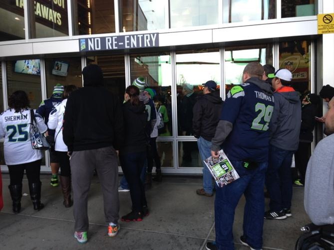 Seahawks "fans" leave early, not allowed to watch the comeback.