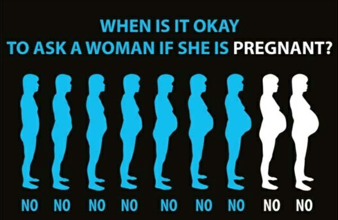 safe to ask a woman if she's pregnant - When Is It Okay To Ask A Woman If She Is Pregnant? No No No No No No No No No