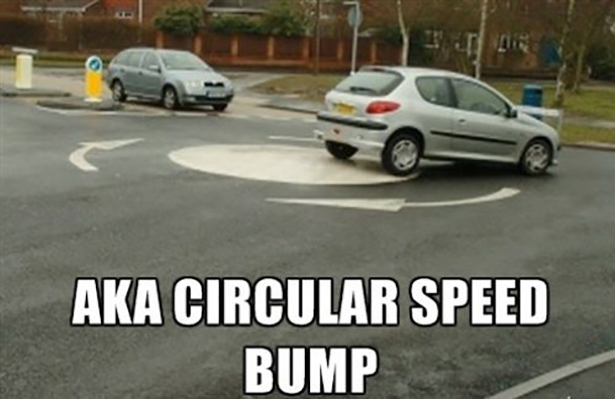 meme - first and last refreshment house in england - Aka Circular Speed Bump