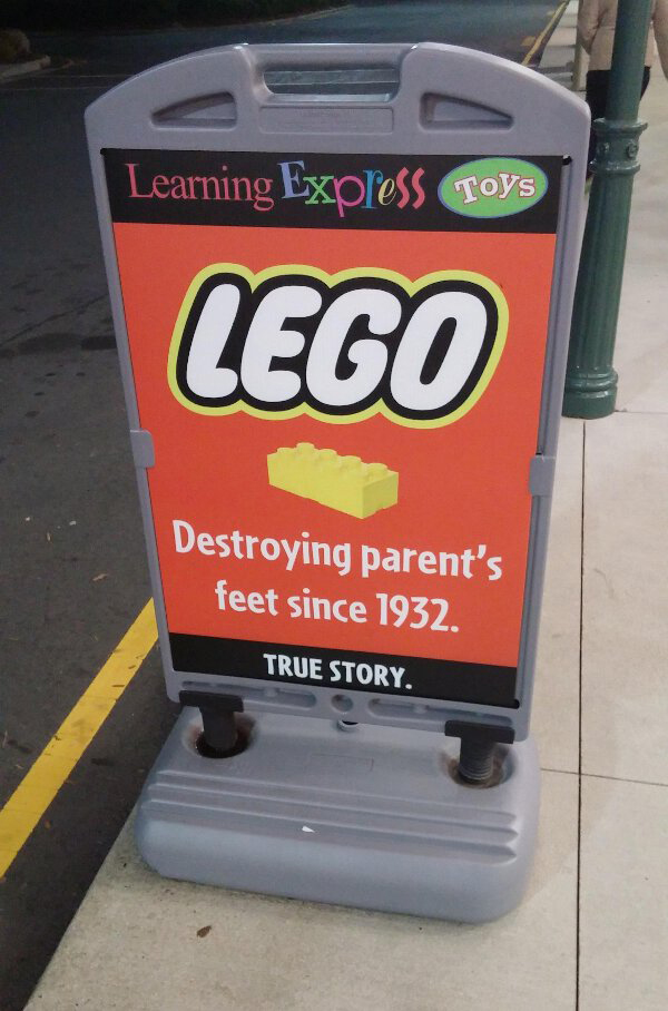 lego - Learning Express Toys Lego Destroying parent's feet since 1932. True Story.