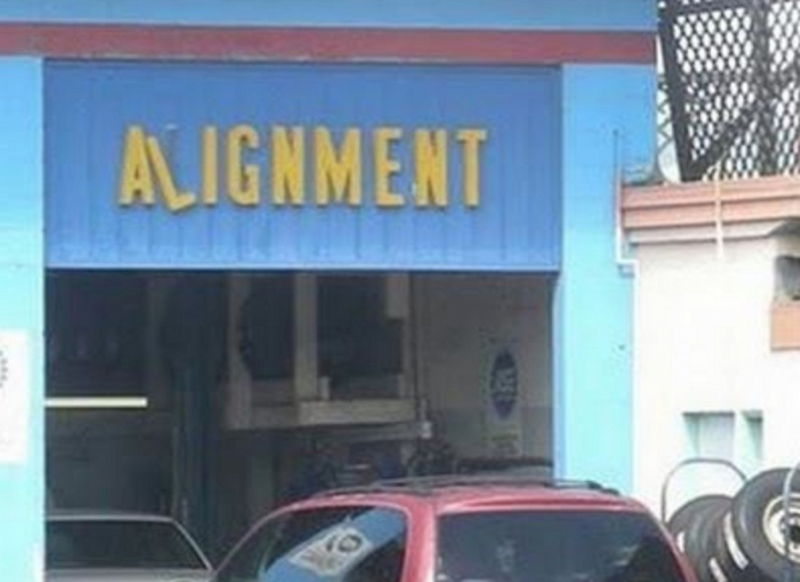 sign fails - Alignment
