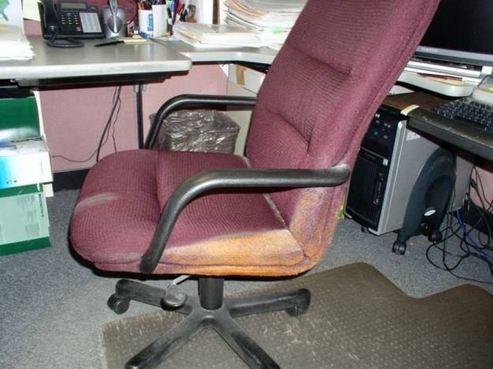 cheeto dust chair