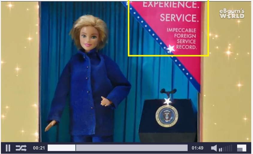 Subliminal messaging at it's finest.  I wonder what it would read on the box of the Palin Barbie®.